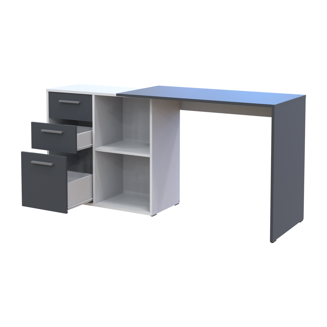 Офісний стіл Doros T8 Білий/Графіт 100х83х75 (41516125) 9