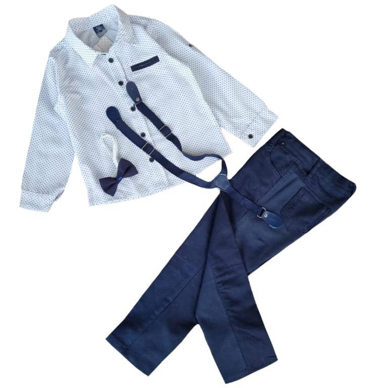 

Нарядный костюм для мальчика р.92-110 см Костюм для мальчика рубашка брюки бабочка подтяжки 92 см