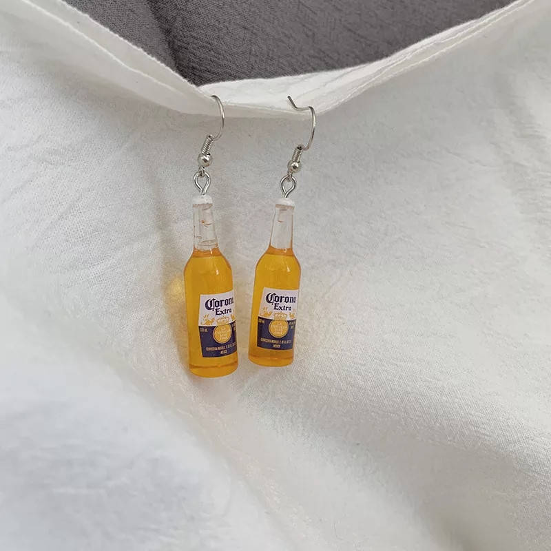 

Серьги Бутылочки Corona корона пиво сережки бутылки