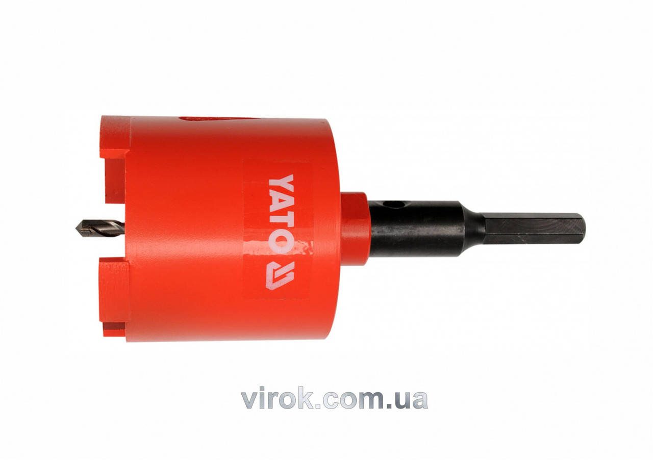 

Сверло коронка алмазное YATO 82 мм с шестигранным хвостовиком YT-6046
