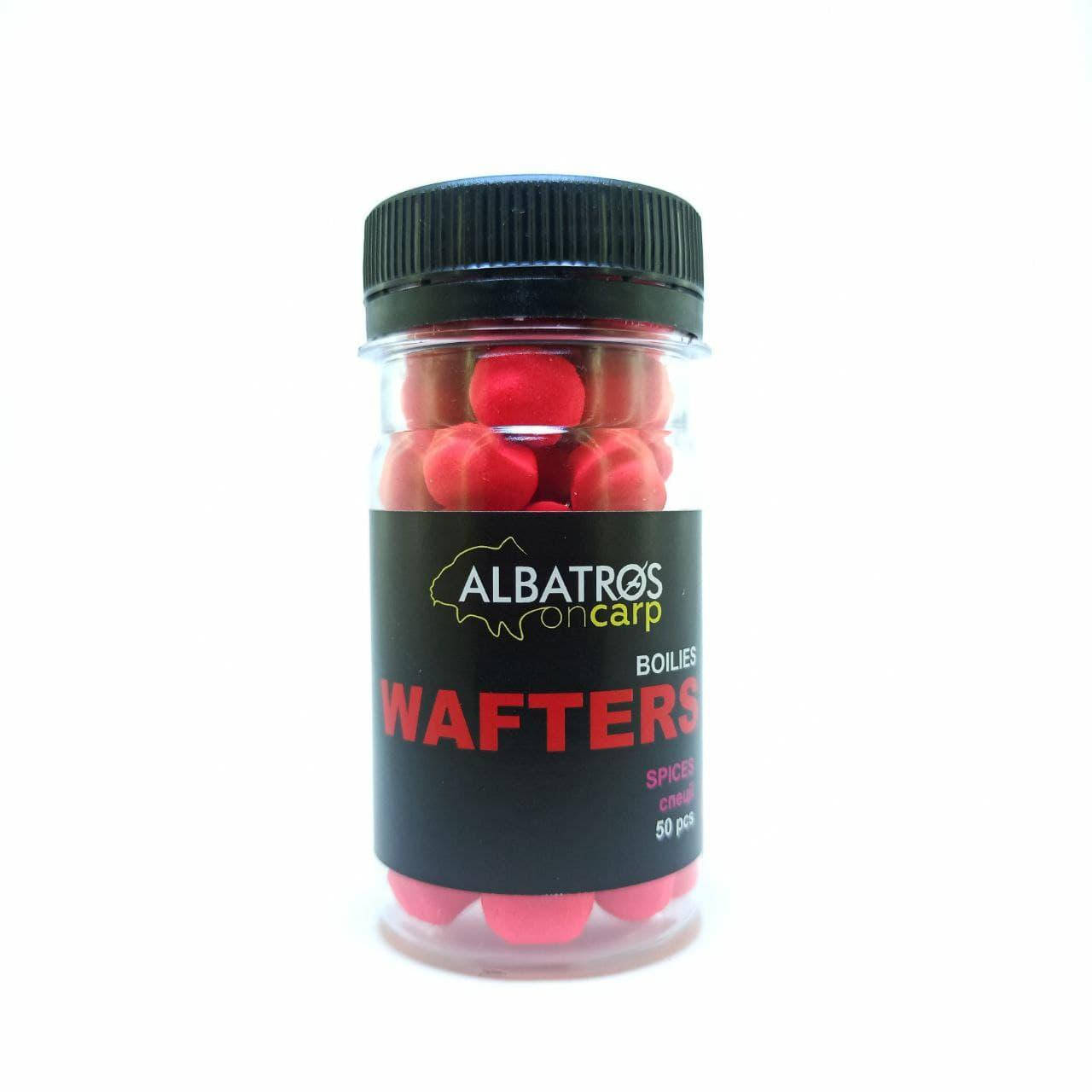 

Вафтерсы бойлы нейтральной плавучести WAFTERS SPICES (СПЕЦИИ) 11*9 "Albatros on Carp"