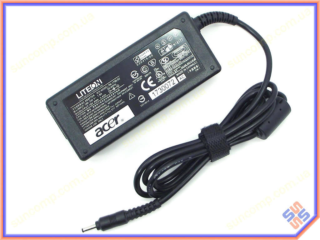 

Блок питания для Acer SW5-171, SA5-271, SW5-173, SW5-271, S7-391, S5, S5-391 (19V 3.42A 65W (3.0*1.1)) High