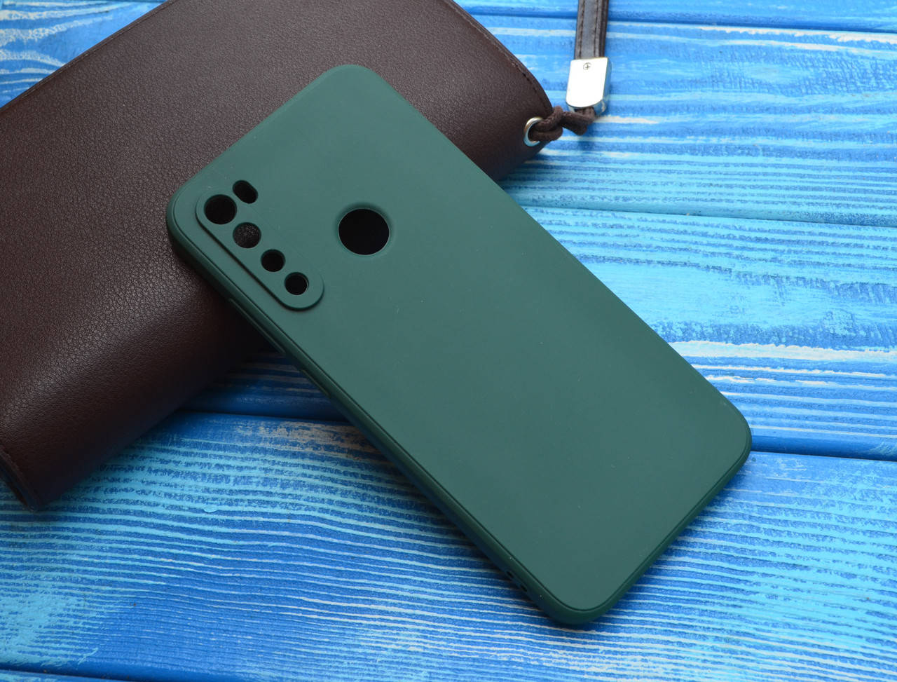 

Матовый силиконовый чехол для Xiaomi Redmi Note 8 / 8 (2021) Темно-зеленый