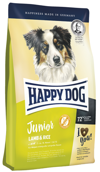 

Корм Happy Dog Junior Lamb & Rice, 10kg
