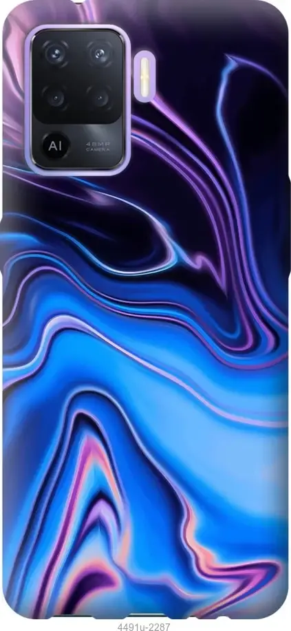 

Чехол для Oppo Reno 5 Lite с картинкой Чехлы для оппо рено 5 лайт с принтом Узор воды, Красный