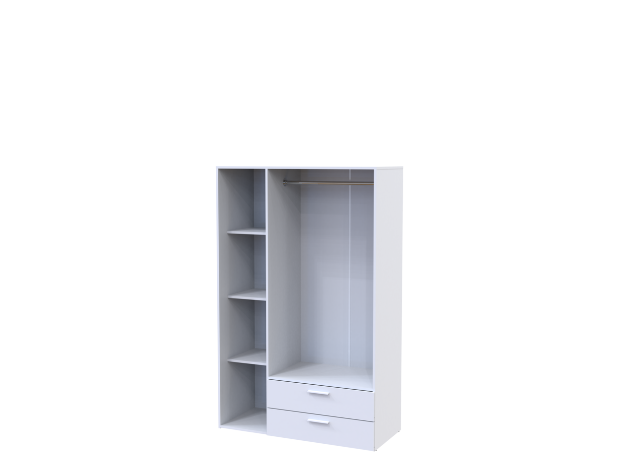 Розпашна Шафа для одягу Doros Ектор Білий 3 ДСП 116х180х49.5 (80737076) 4