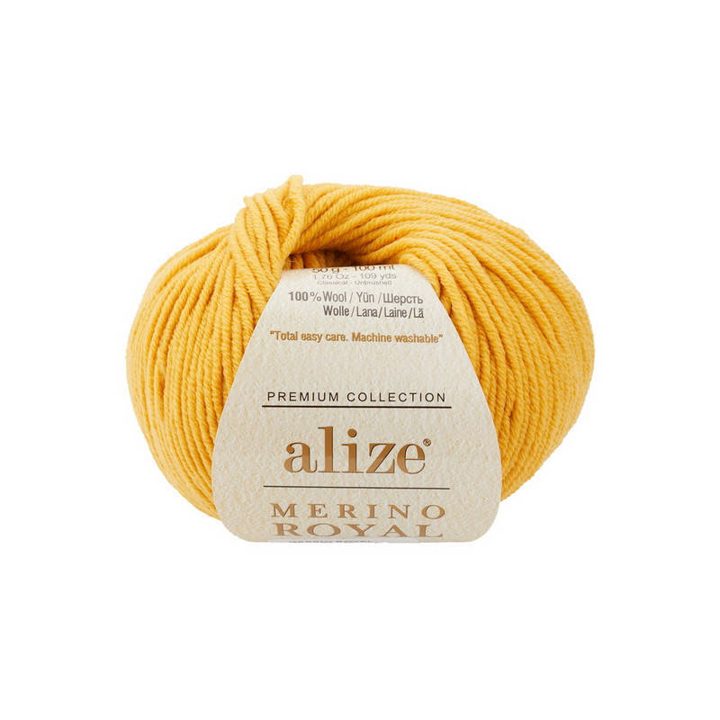 

2 Пряжа Alize Merino Royal шафран
