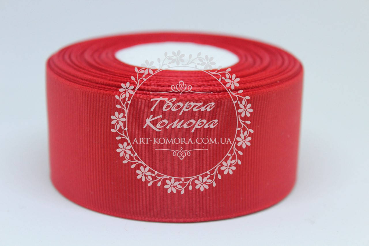 

Репсовая лента 4 см, красная