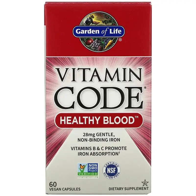 

Комплекс для здоровья крови Garden Of Life Vitamin Code Healthy Blood 60 veg caps