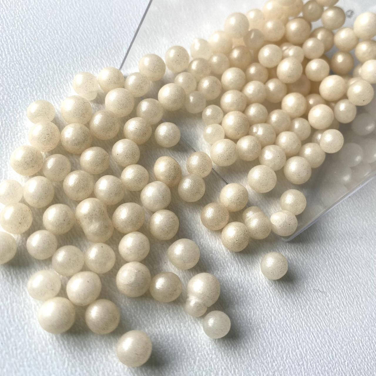 

Посыпка сахарная для кондитерских изделий Жемчуг бежевый, 5 мм, 20 г