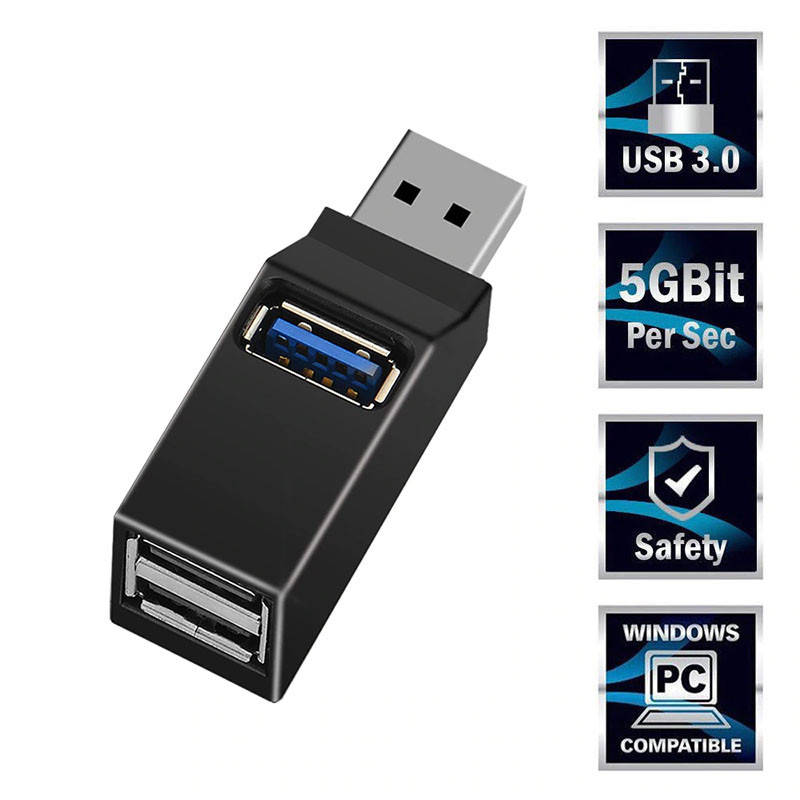 

Концентратор хаб USB 3.0 Kebidu H3.0-3, USB порт репликатор на 3 выхода портативный