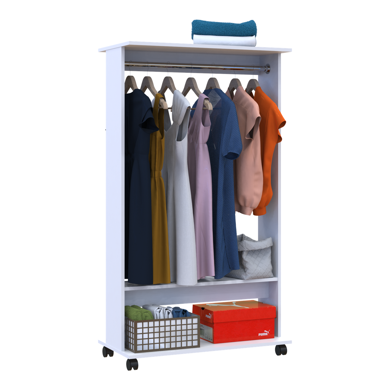 Гардеробна стійка Doros Д2 Білий 85х41.6х150 (41510080) 5