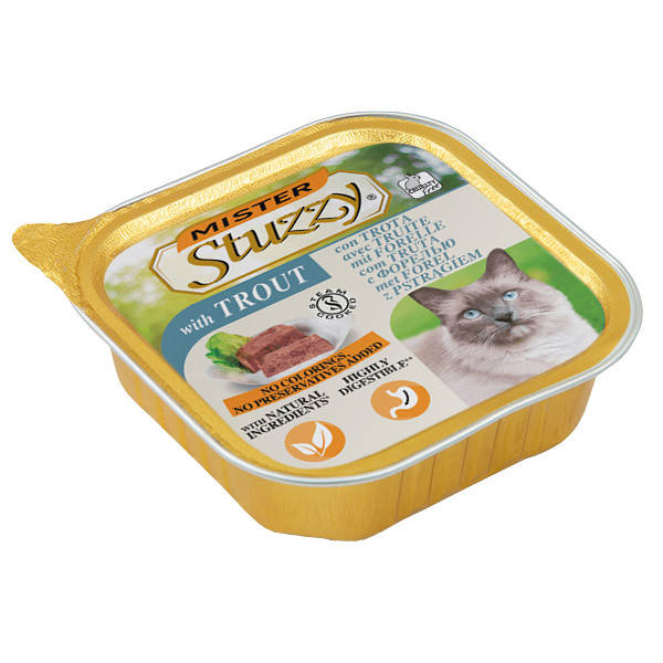 

Mister Stuzzy Cat Trout МИСТЕР ШТУЗИ ФОРЕЛЬ корм для котов паштет, 100г