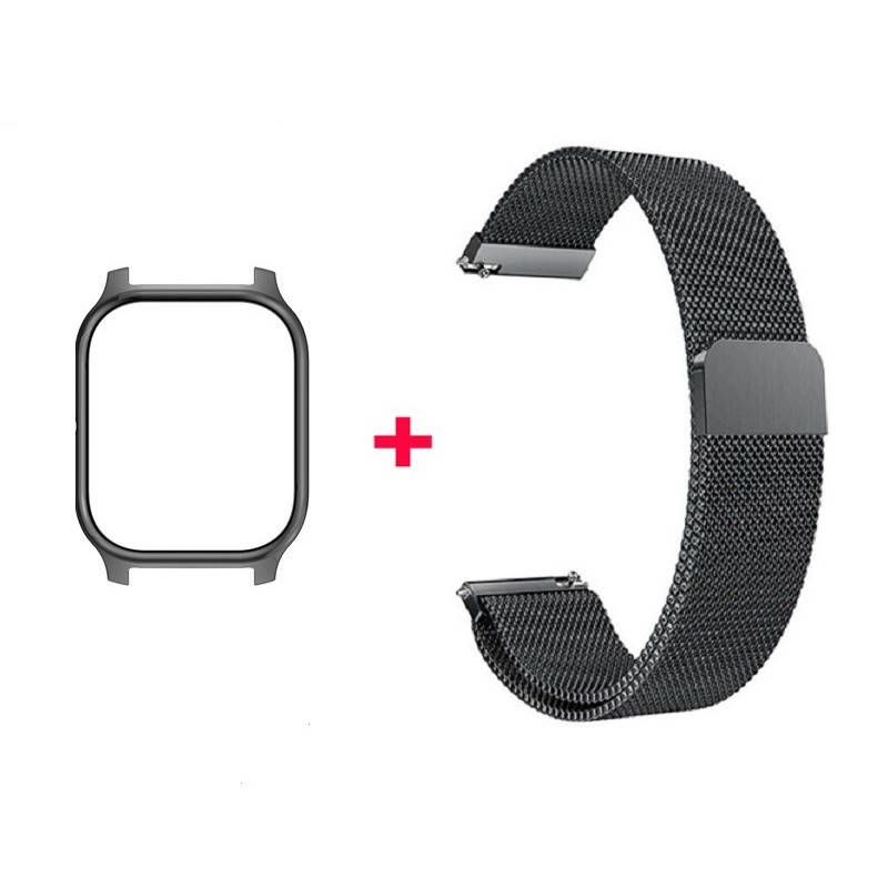 

Amazfit GTS Комплект для смарт часов (металлический магнитный ремешок и бампер), Black