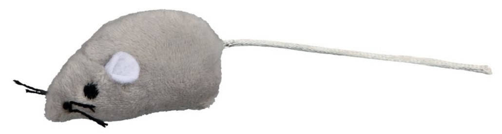 

Trixie Mouse Игрушка для кошек мышка плюшевая серая 5 см, Серый