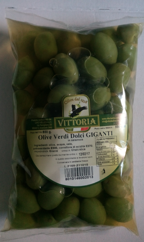 

Зеленые оливки в рассоле Olive Verdi Dolci 500g Италия