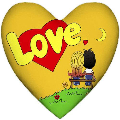

Подушка сердце Love, жёлтая 37x37 см (4PS_17LV003), Желтый