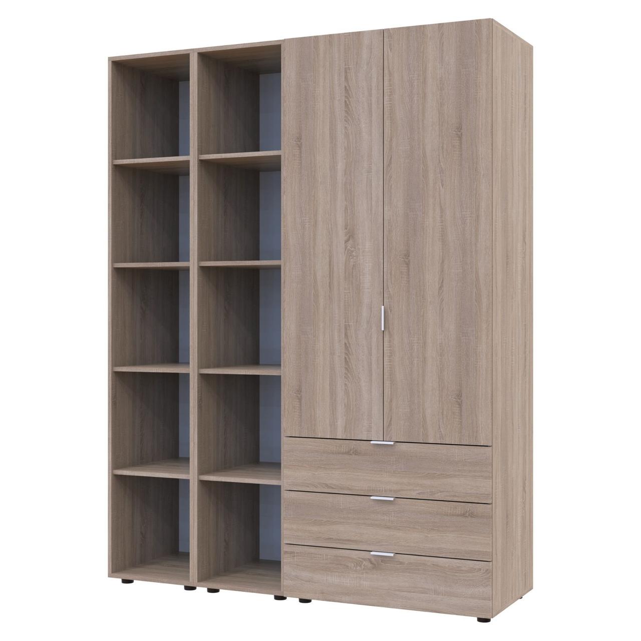 Комплект Doros Гелар з 2 Етажерками Дуб Сонома 2 ДСП 153.9х49.5х203.4 (42005045) 3