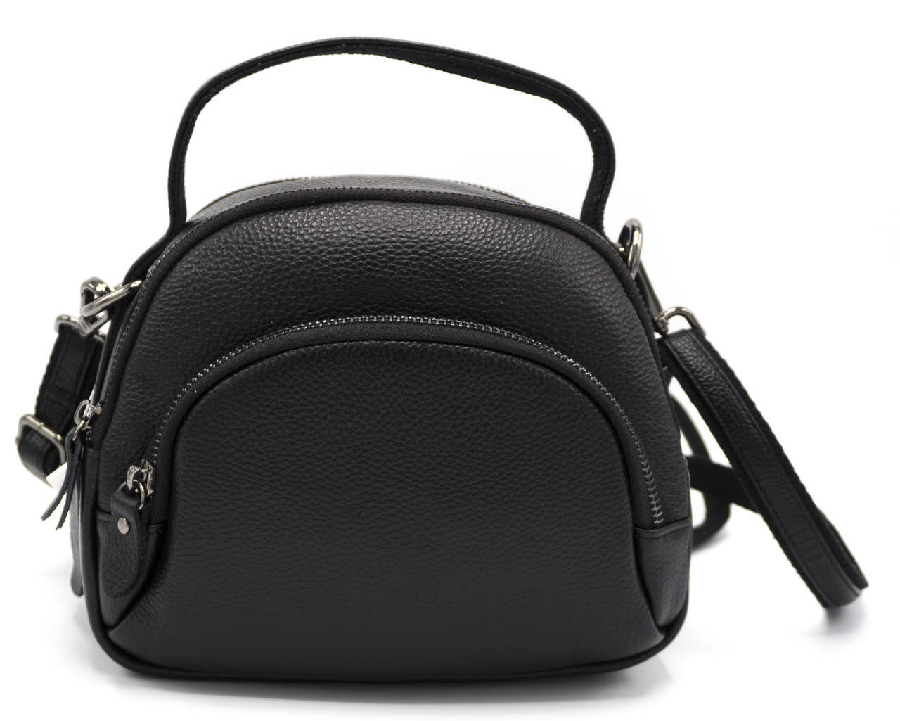 

Стильная кожаная сумка NiceBags V5348-7M - черная, Черный