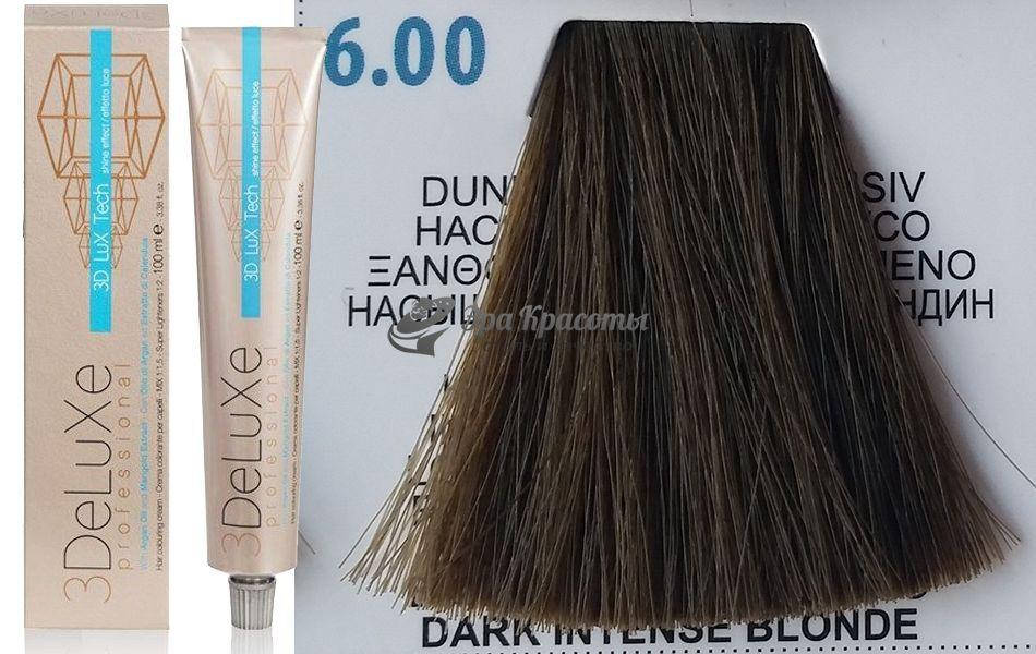 

Стойкая крем.краска для волос 6.00 насыщенный тёмный блондин 3DeLuXe Professional, 100 мл