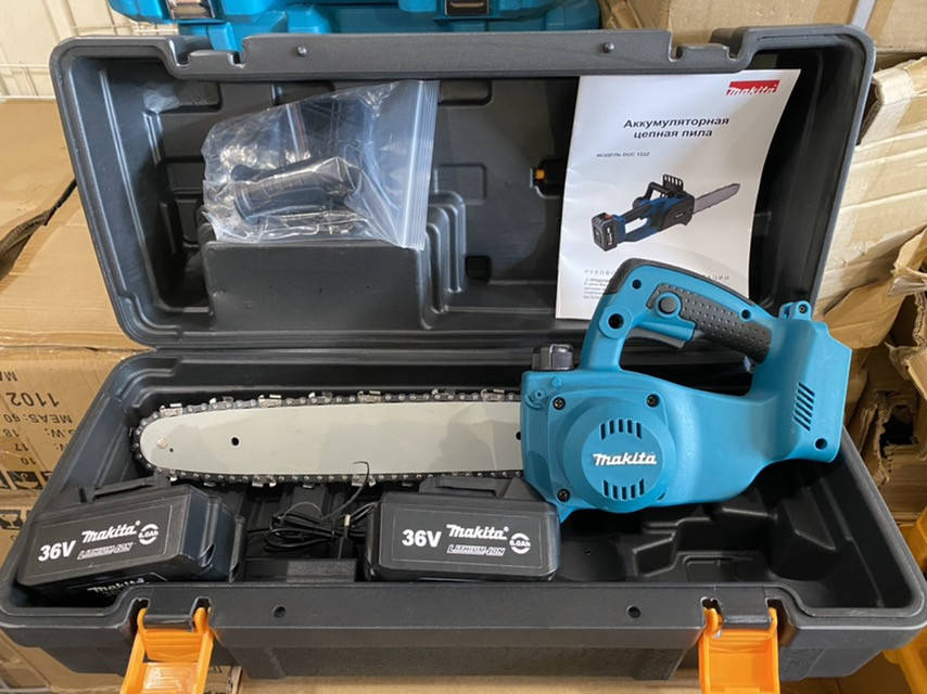 

Аккумуляторная цепная пила Makita Universal 2 АКБ (36v 5.0 Ah) шина 35 см в кейсе