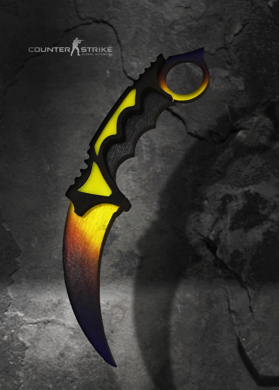 

Нож Керамбит Градиент Деревянный, CS GO Karambit. Karambit Fade