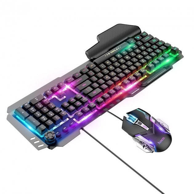 

Игровой компьютерный набор клавиатура и мышь с подсветкой Hoco GM 12 RGB.Геймерский набор для ПК