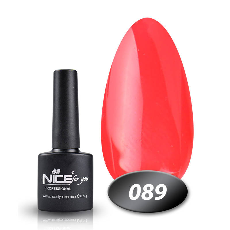 

Гель лак Nice for you 089 красный коралловый 8,5 мл