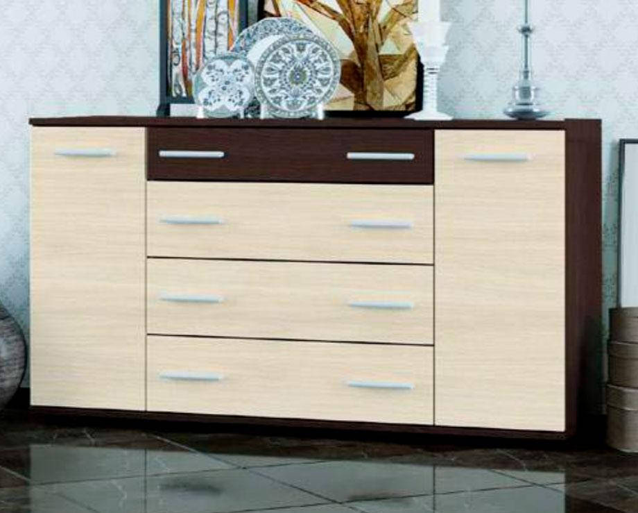 

Комод для спальни венге комби 130х38х73 см.