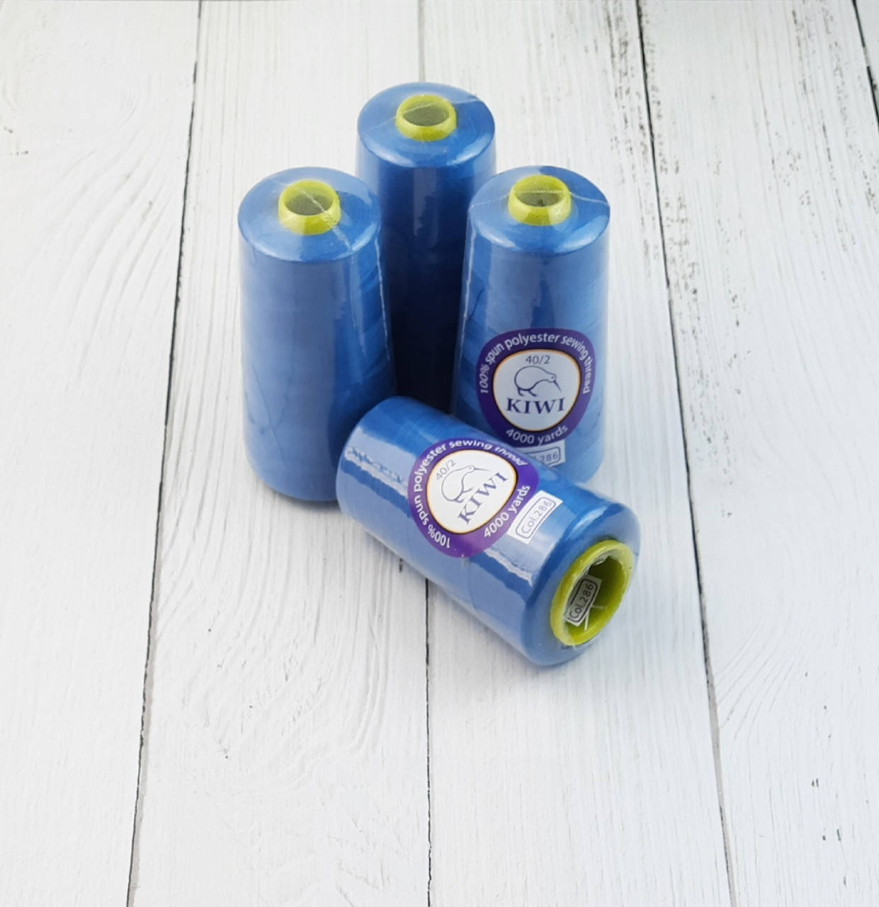 

286 Швейные нитки Kiwi 40/2 (4000 ярдов) СВ. ДЖИНС, Черный