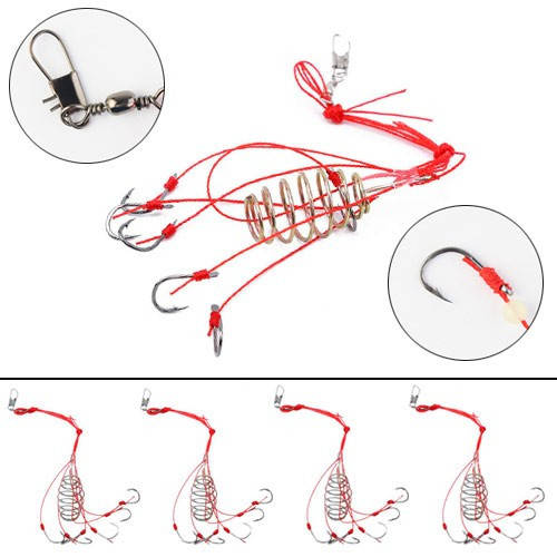 

4х Донная снасть оснастка, кормушка с крючками №7 для фидера, 105492