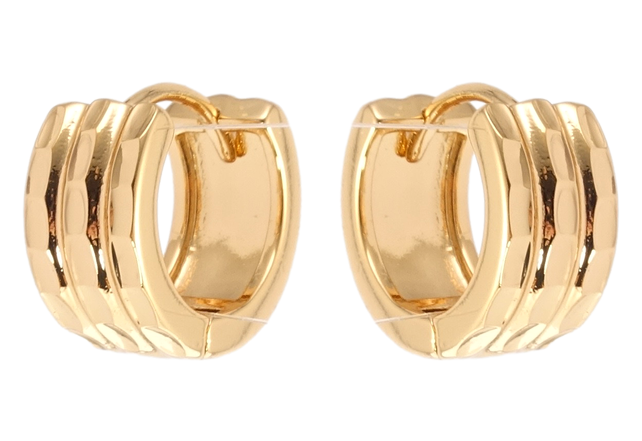 

Серьги Xuping Позолота 18K колечки "Декоративный орнамент с насечками"