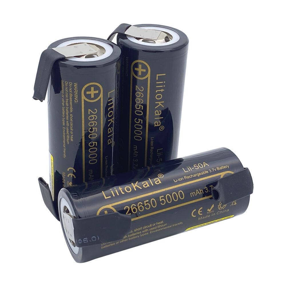 

Аккумулятор Li-ion 26650 LiitoKala Lii-50A 5000 mAh 3.7V под пайку