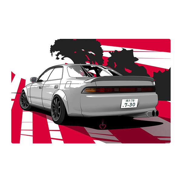 

Toyota Mark 2 sticker 8*5cm Влагостойкая наклейка на авто /мото /вело