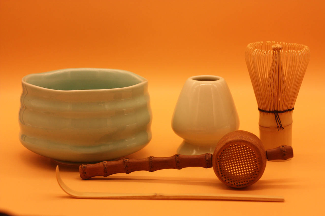 

Набор для приготовления матчи Зеленый Часен/Кусенаоши/Часаку/Сито бамбук/Чаван (тяван)