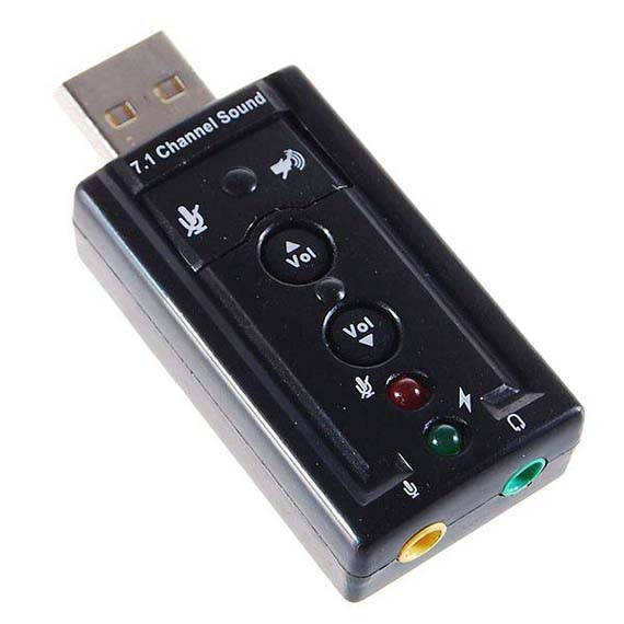

Внешняя USB звуковая карта, 7.1 Channel Sound Adapter