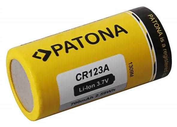 

Аккумулятор Patona CR123A (16340) 700mAh 3.7V (Желтый)