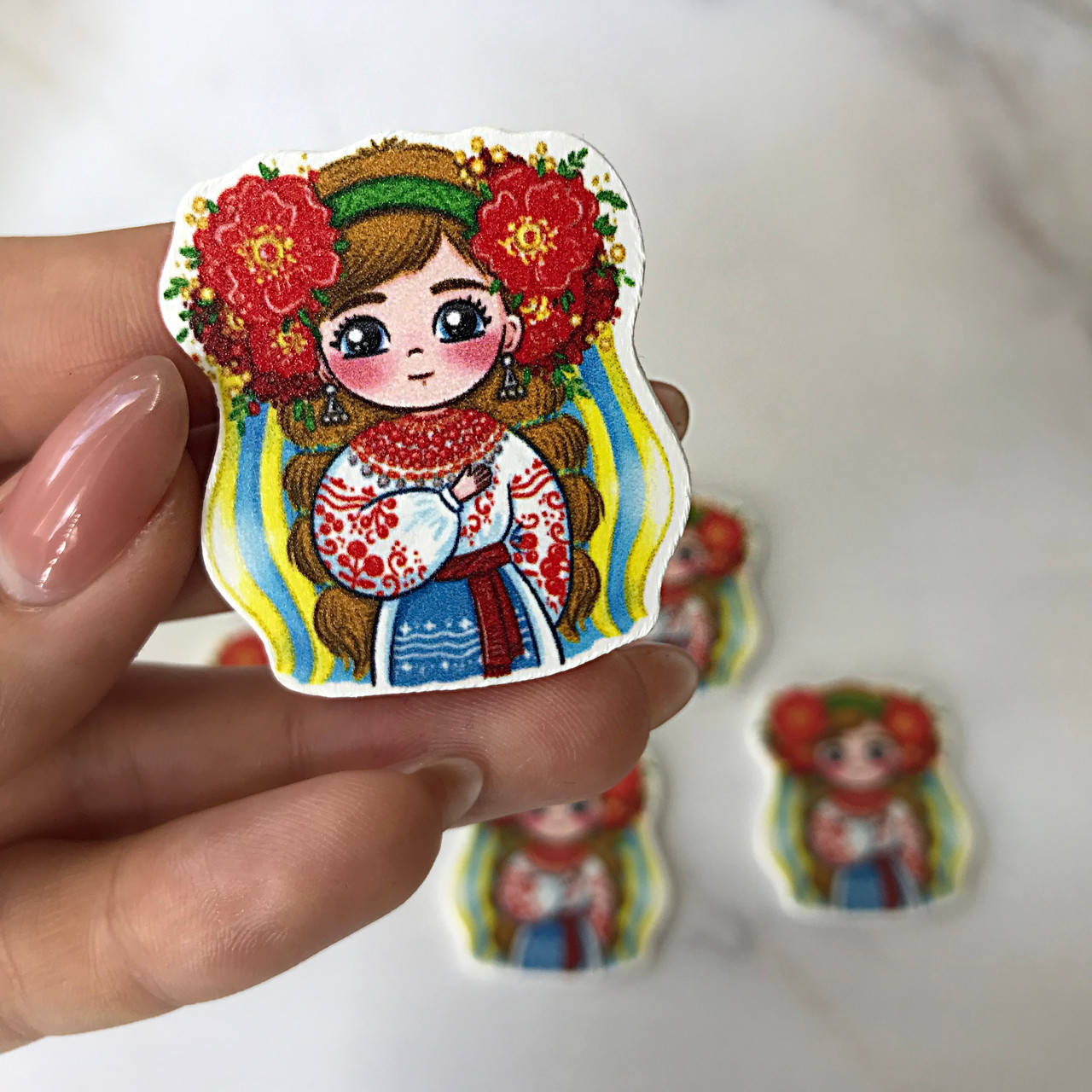 

Серединка "Маленькая украинка", 3.2х4 см, матовая