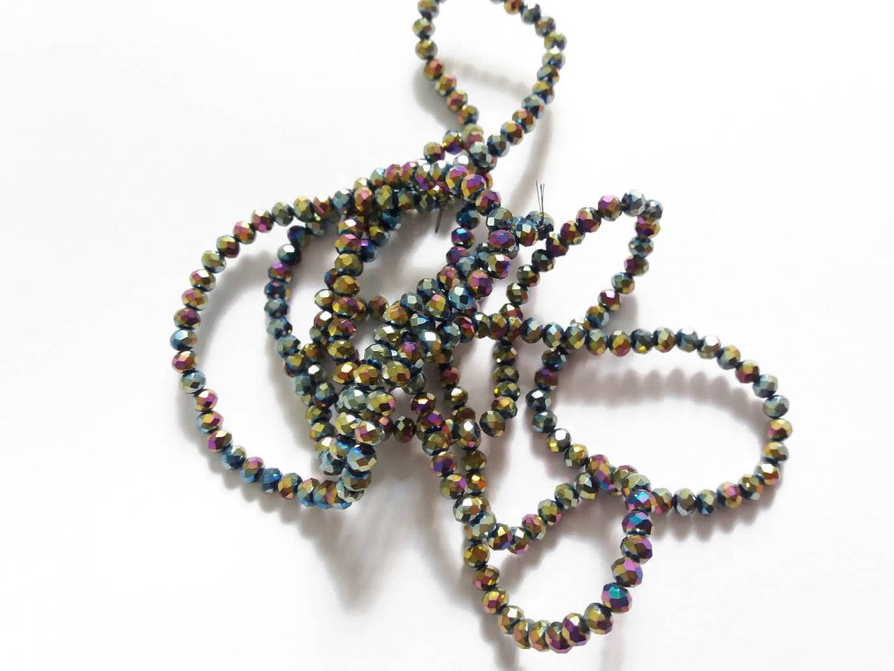 

Бусина рондель 0,4*0,3 см Стекло Хамелеон