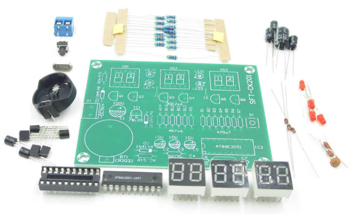 

AT89C2051 часы электронные DIY набор для сборки