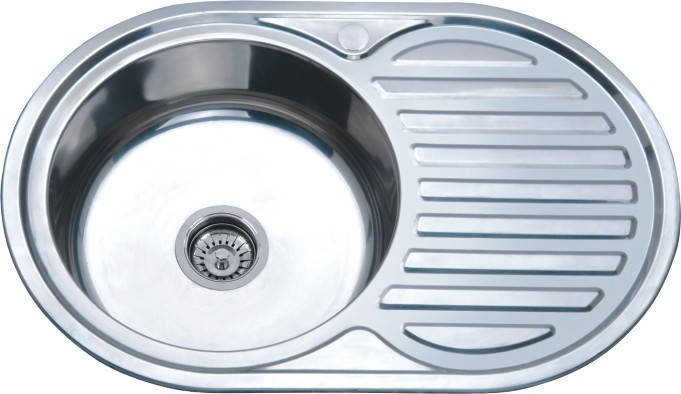 

Врезная кухонная мойка из нержавеющей стали Platinum 7750 Полировка 0.6