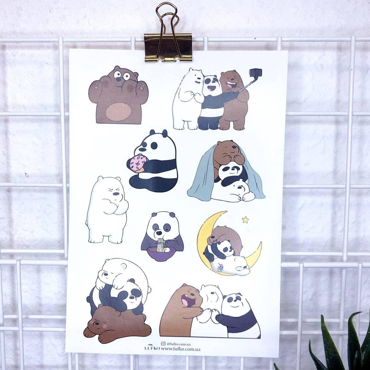 

Наклейки Bears Lufko А5, Разные цвета