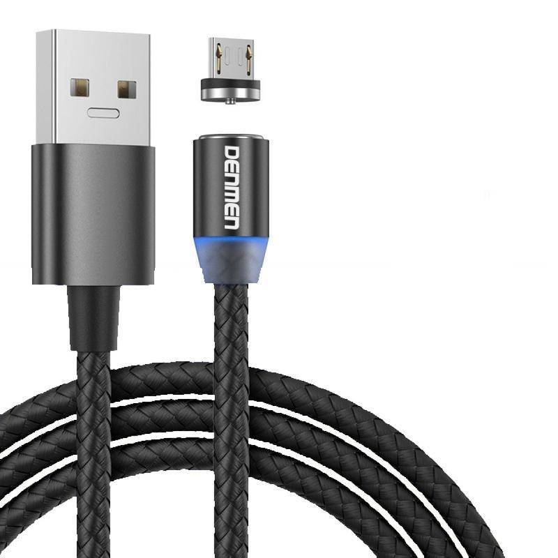 

Магнитный дата кабель Metal Magnetic 360 DENMEN D09V Micro USB Черный