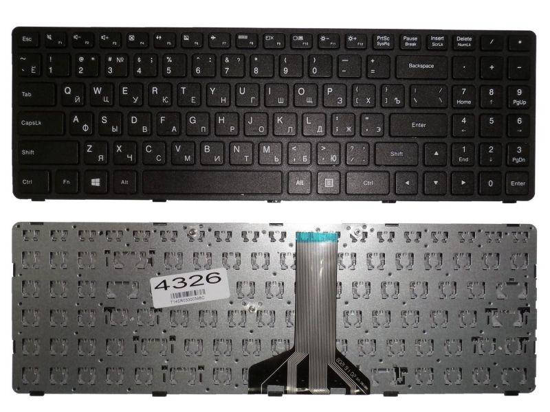

Клавиатура для ноутбука Lenovo B50-50 IdeaPad 100-15IBD черная, Черный