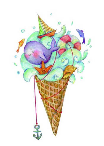 

Милая открытка "Мороженное"