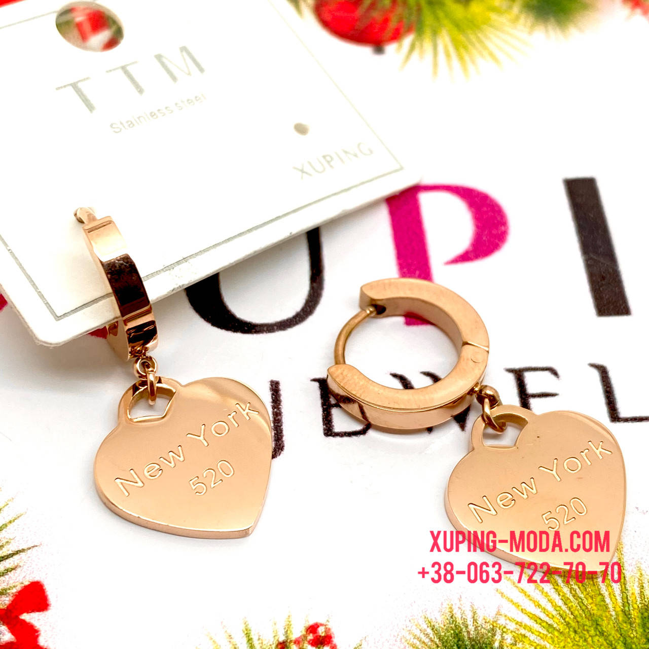 

Серьги Xuping 30х15 мм. Цвет 18к