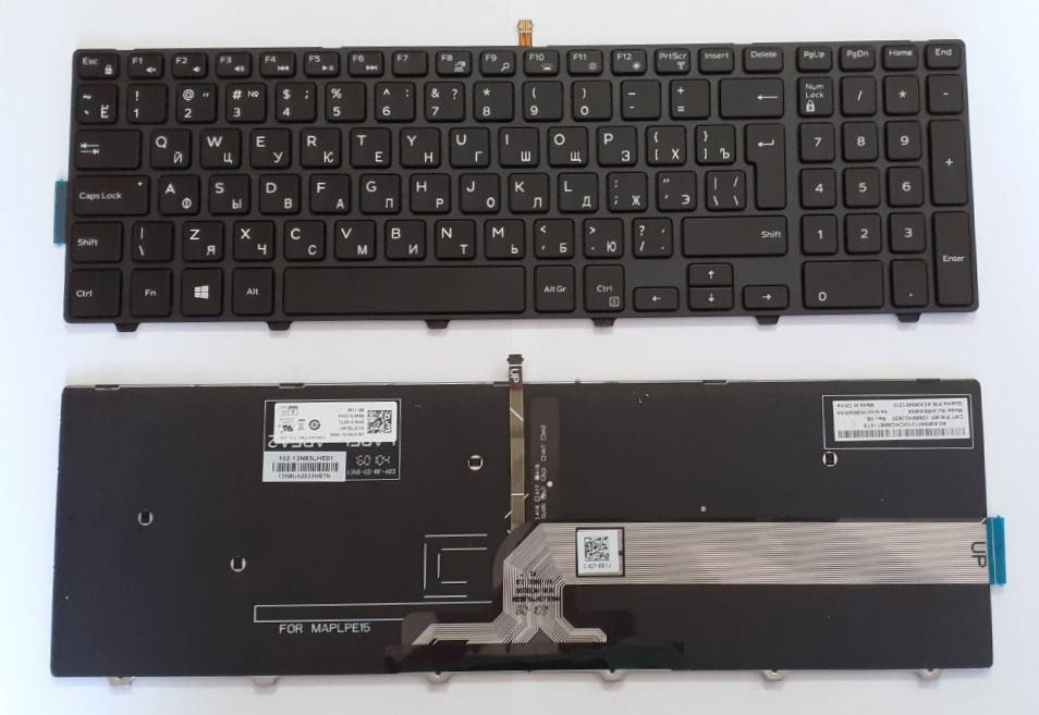 

Клавиатура DELL Inspiron 15-7559 5552 5555 8858 подсветка клавиш, Черный