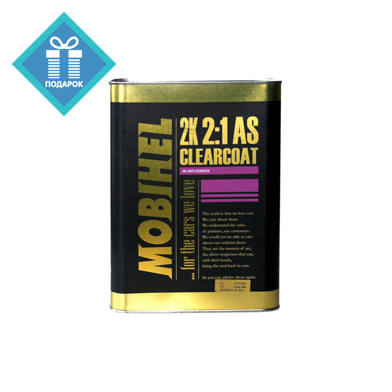 

Лак акриловый MOBIHEL (Мобихел) HS Anti-Scratch 2+1 5л
