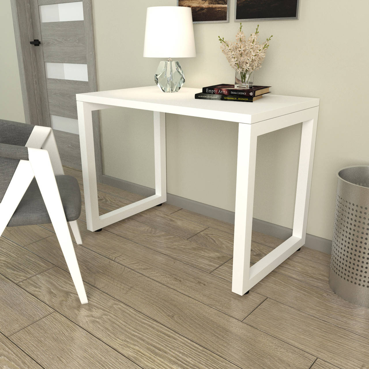 

Компьютерный стол Тавол КС 8.3 металл опоры белые 100смх60смх75см ДСП 32 мм Белый