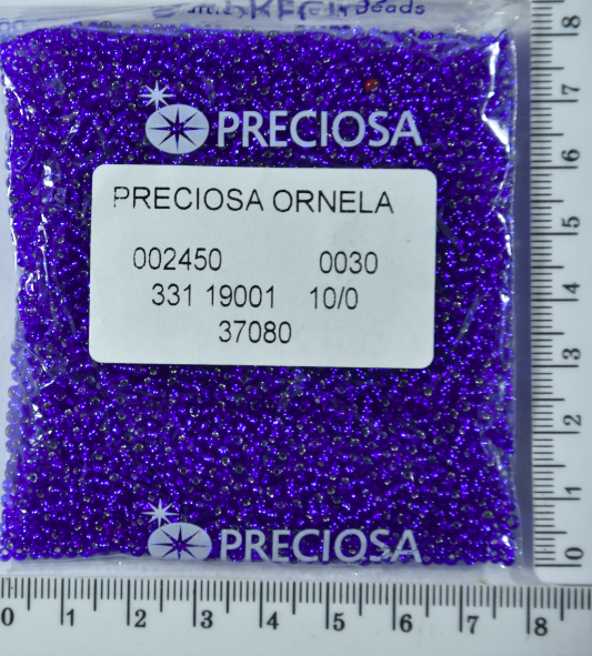 

Бисер PRECIOSA №10/0 блестящ №37080 пакет 50 грамм уп=1пакет
